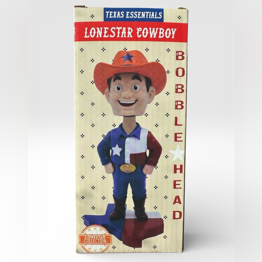 Texas Essentials Lonestar Cowboy Bobblehead Collectable 2025 BRAND NEW